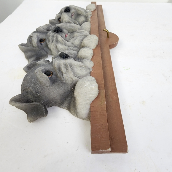 Dog Trio Leash Holder Key Rack Wall Mounted Breakable - Picture 10 of 12